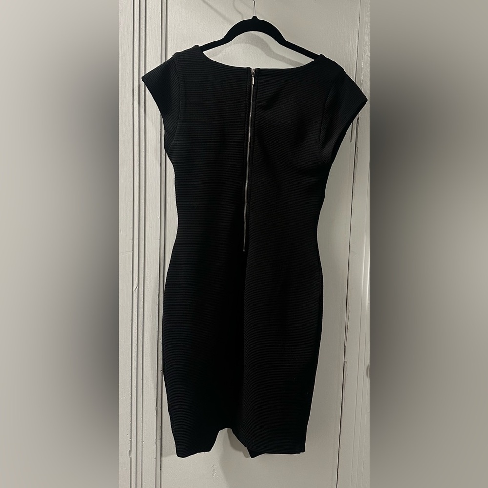 Bar III Black Ribbed Mini Dress - Picture 3 of 4